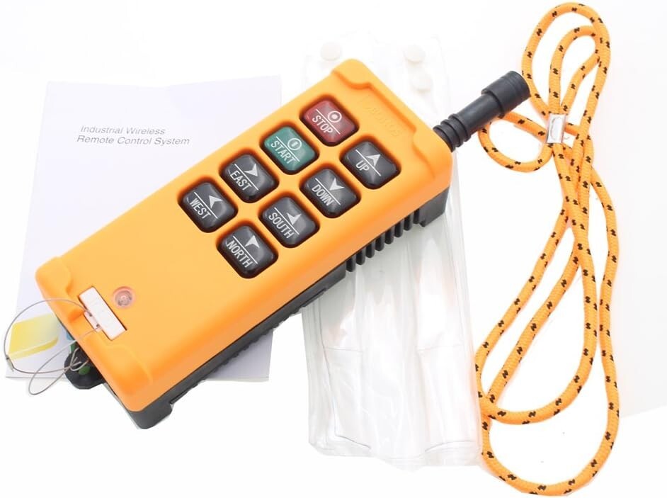High-Performance Wireless Crane Remote with IP65 Rating and 12-24V Compatibility