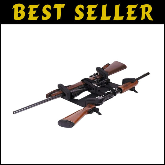 Multi-Environment Overhead Gun Rack for 2 Shotguns and Rifles – Durable Metal
