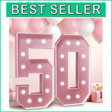 Load image into Gallery viewer, Eye-Catching 4FT Marquee Numbers with Cool White LED – Perfect Party Decor