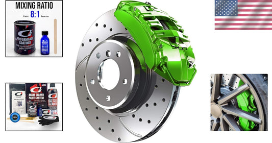 Extreme Durability Lime Green Brake Caliper Paint - Glossy & Heat Proof System