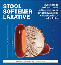 Load image into Gallery viewer, Comprehensive Gentle Relief with 1000 Softgels of Docusate Sodium 250 mg