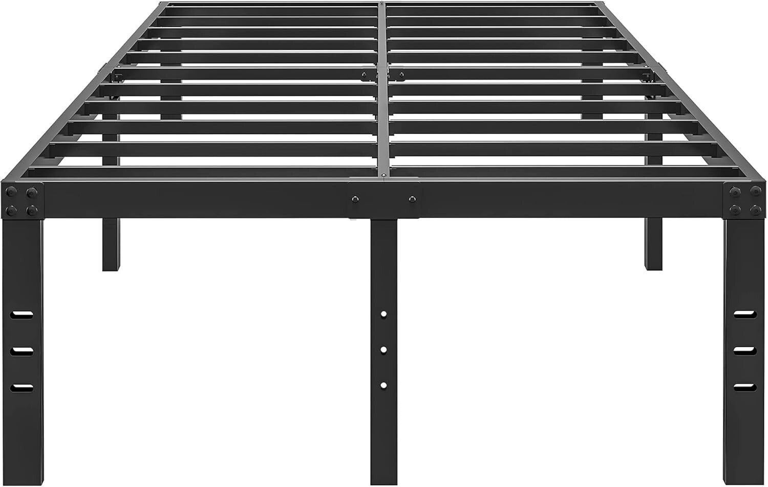 Sleek King Size Metal Bed Frame - Squeak Resistant with Ample Under-Bed Storage