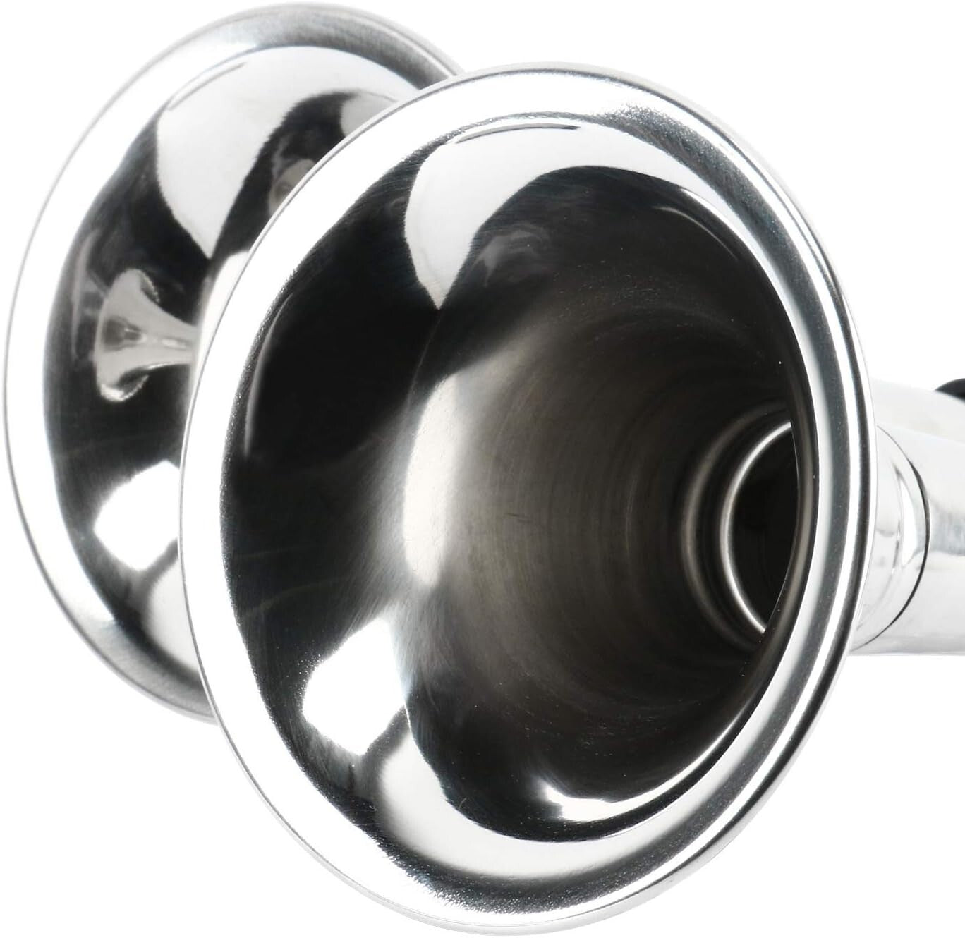 Weather-Resistant Stainless Steel Dual Trumpet Horn - 125db for Boats & Trucks