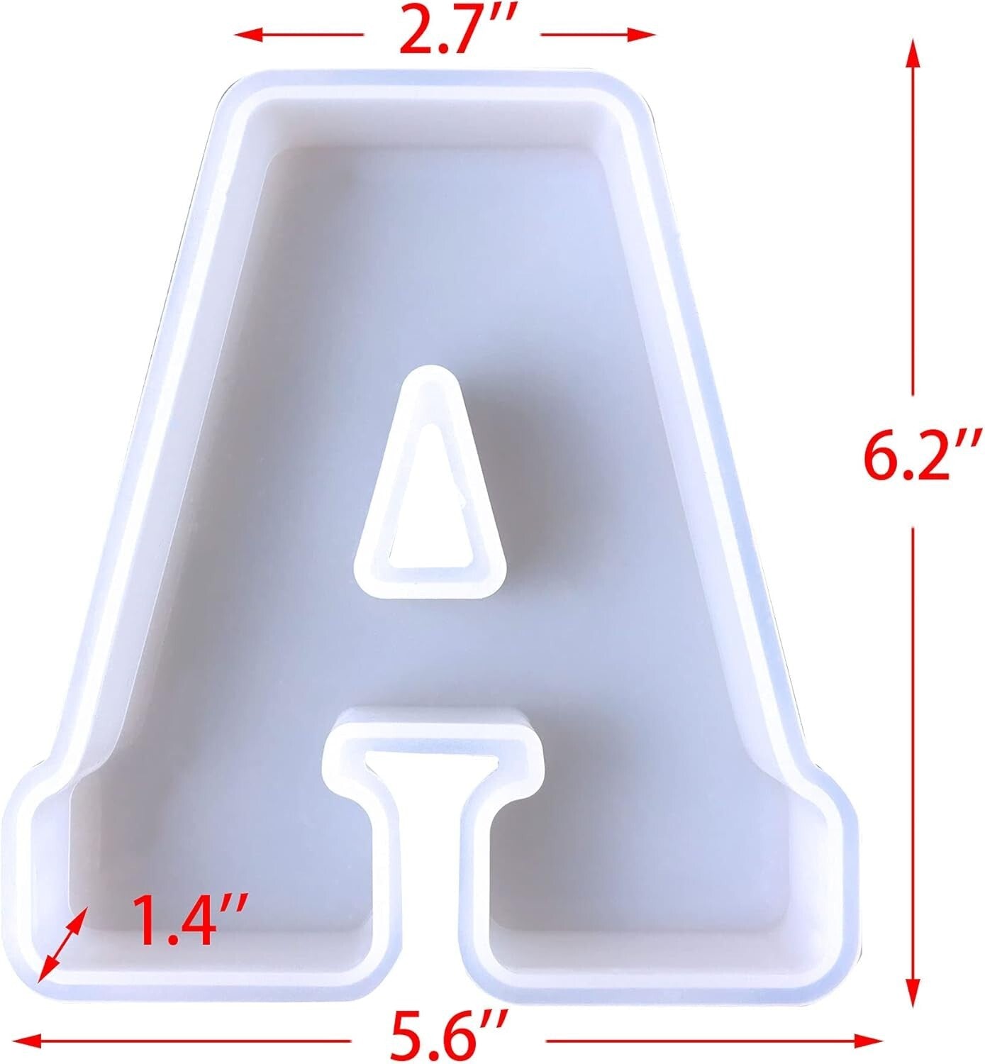 Versatile 6-Inch Silicone Alphabet Mold for Candles, Soap, & Resin - 26 Pack