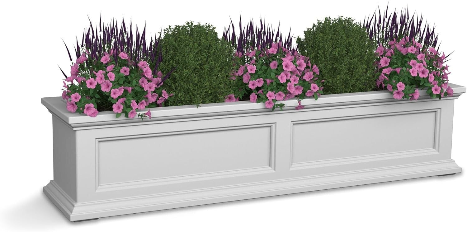 Rectangular 4ft Self-Watering Planter - Weather Resistant for Vibrant Blossoms