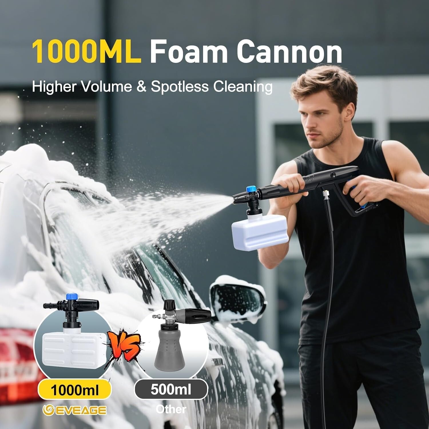 Electric Pressure Washer 4200 PSI - Ultimate 3 Nozzle Cleaning for Cars & Patios