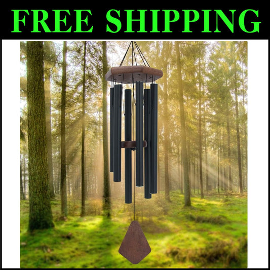 Elegant 30" Indoor/Outdoor Wind Chimes - Musical Home Decoration with Beech Wood