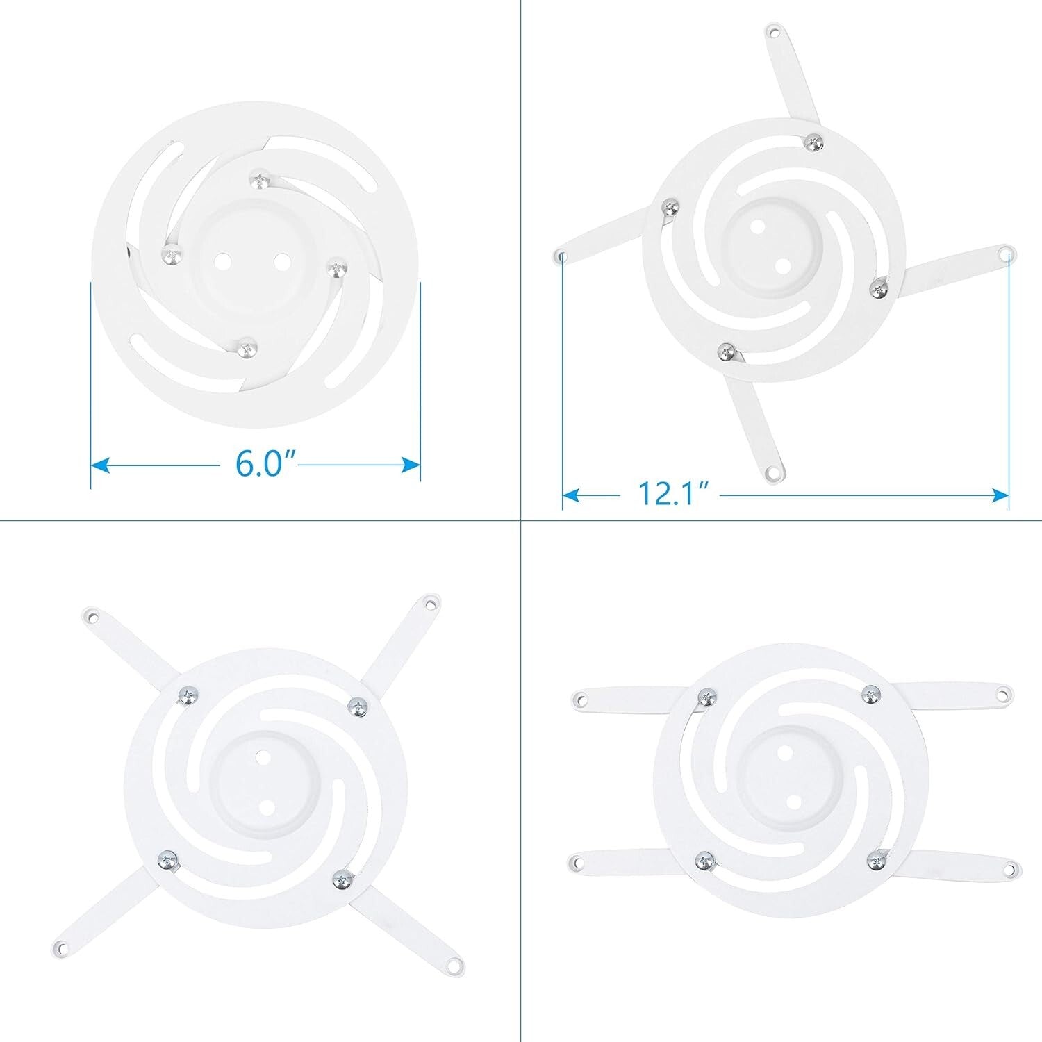 Full Motion Universal Ceiling Projector Mount - Adjustable Height & Extendable