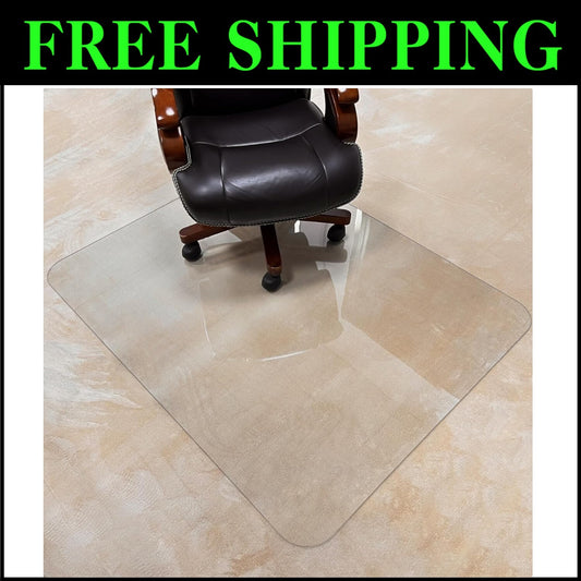 Extra Thick 59"x47" Crystal Clear Floor Mat for Seamless Office Experience