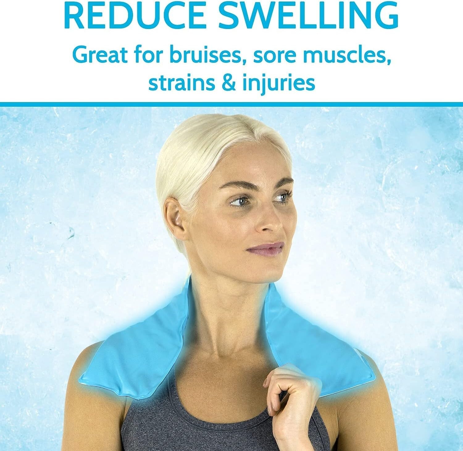 Flexible Reusable Neck Ice Pack - Cold Therapy Wrap for Headaches & Injuries