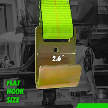 Load image into Gallery viewer, Secure Vehicle Hauling with 4PK 2" x 96" Tie Down Straps - 3300 lbs