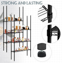 Load image into Gallery viewer, Durable 74 Inch Chrome Shelving Poles with 100 Clips for Versatile Storage