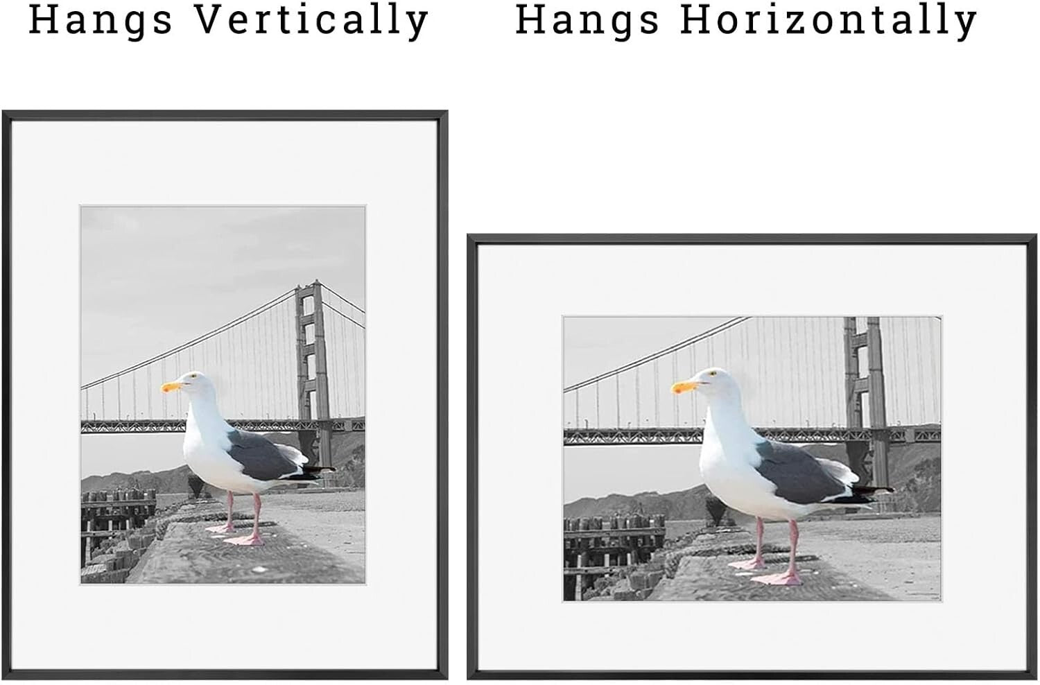 Durable 16x20 metal Picture Frames with 11x14 Mat - Perfect for Home and Gifting