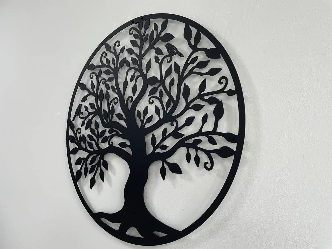 Sophisticated Tree of Life Metal Wall Art - Hanging Decor for Indoor/Outdoor