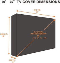 Load image into Gallery viewer, Heavy-Duty Waterproof TV Cover for 70-75 Inch TVs - Durable Weather Shield