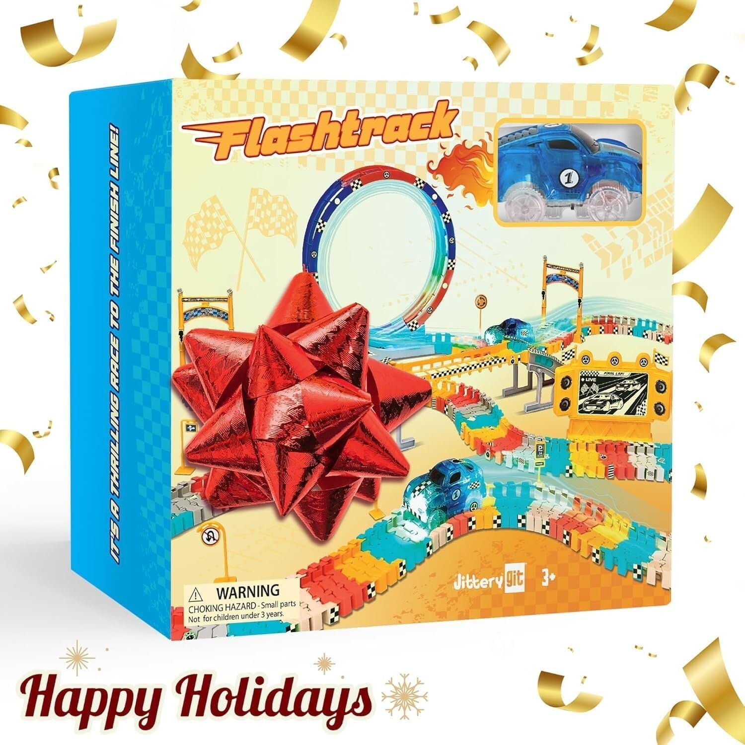 Exciting 85ft Light-Up Race Track Set for Boys and Girls - Safe Fun for Toddlers