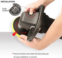 Load image into Gallery viewer, Heavy-Duty 7 Inch Rotary Polisher with 1200W Motor &amp; Multipurpose Polishing Pads