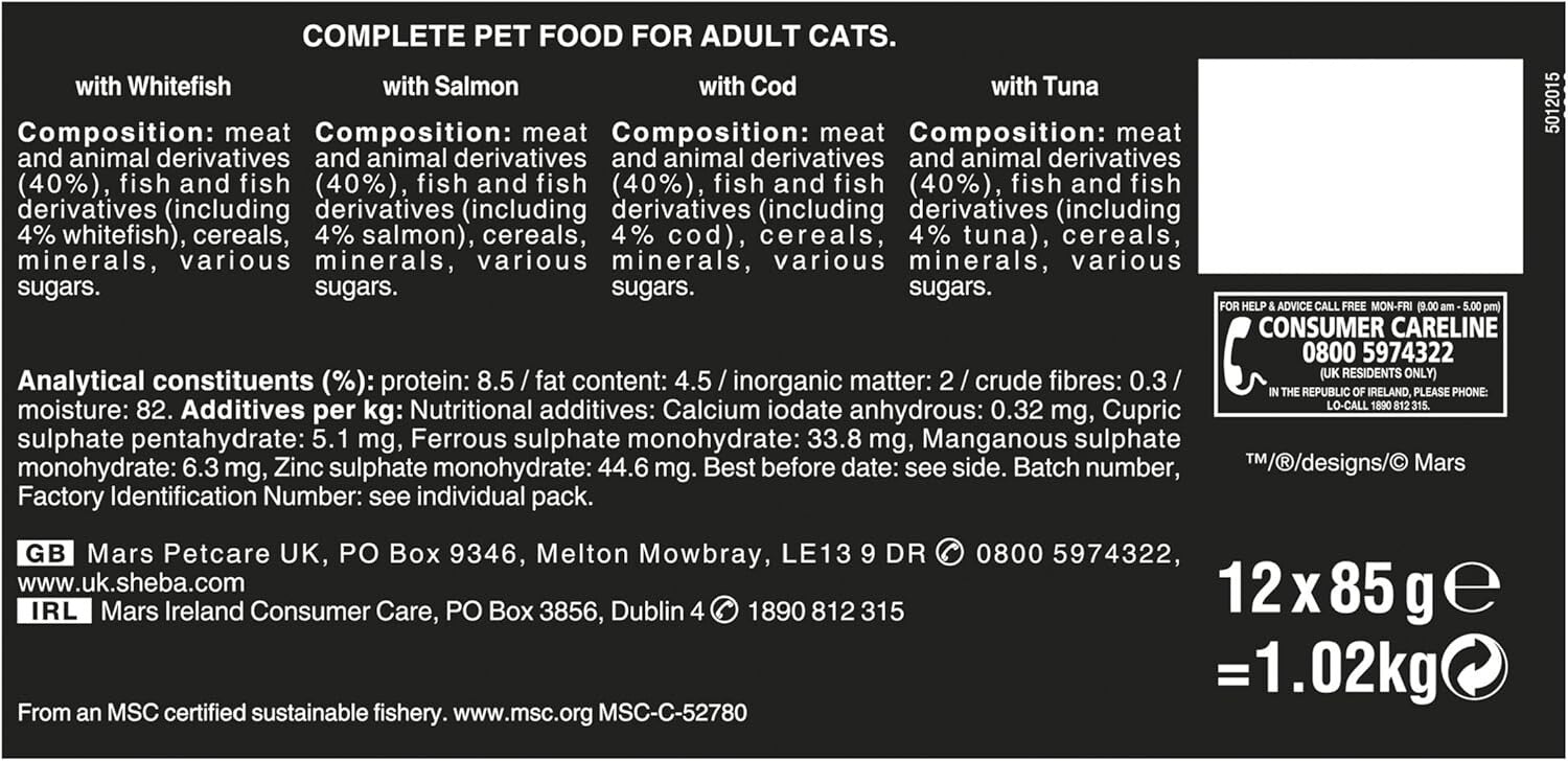 Nutritious Seafood Slices in Gravy - Wet Cat Food for Adults - 12 x 85g