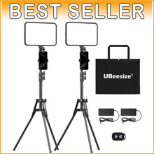 Load image into Gallery viewer, Professional Photography LED Lights with Tripod &amp; Phone Holders - 3000K-6500K