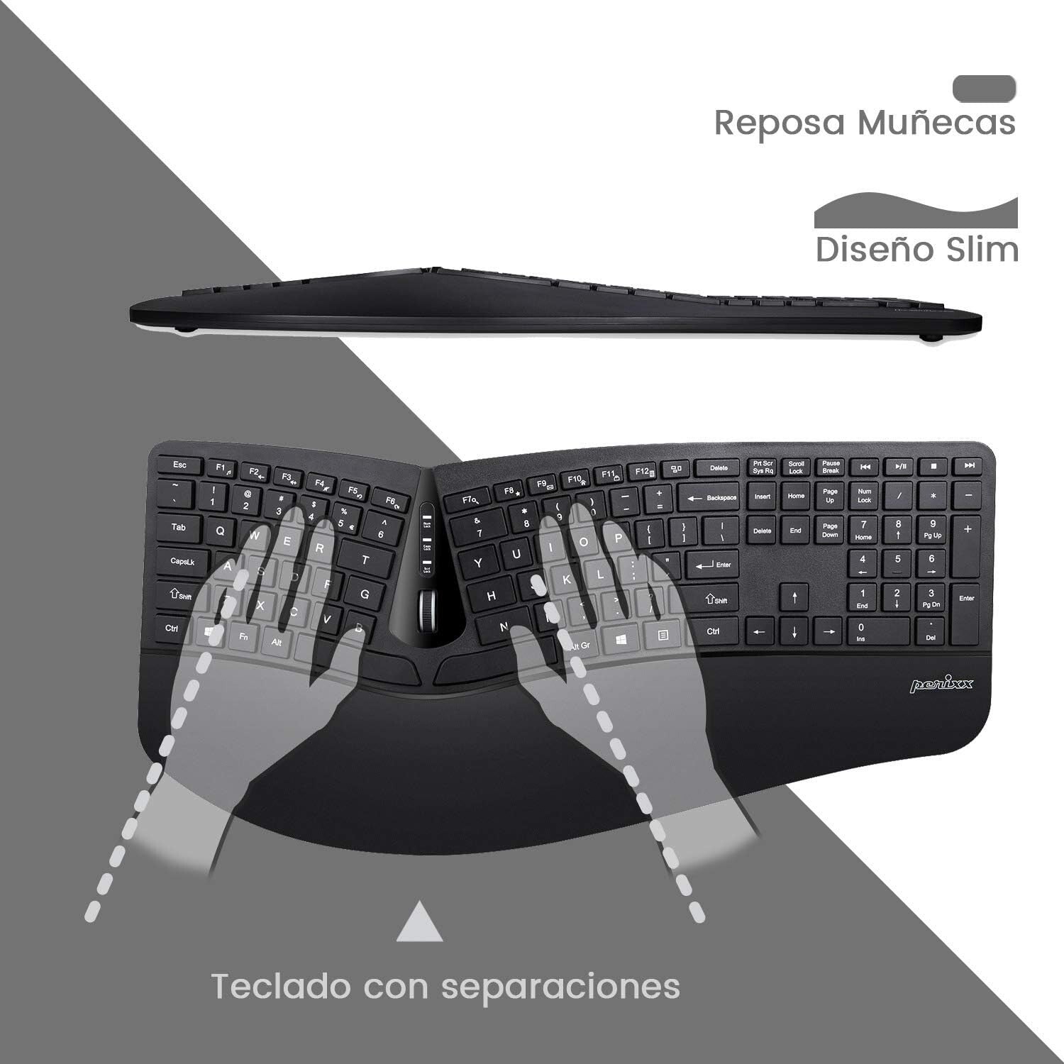 Wireless Ergonomic Keyboards & Vertical Mouse Combo for Comfort & Convenience