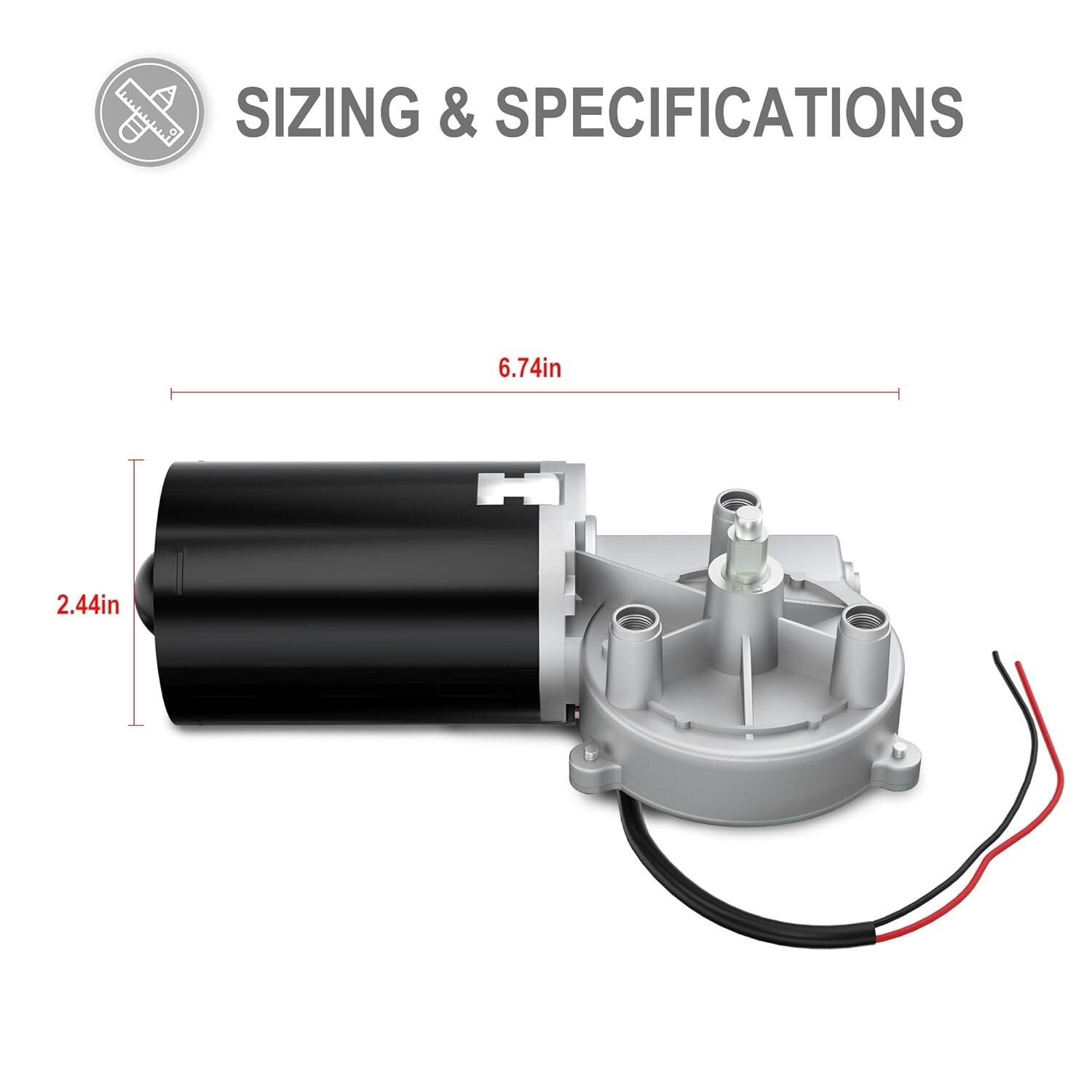 Compact 12V DC Electric Gear Motor 45 RPM – Ideal for Home Automation