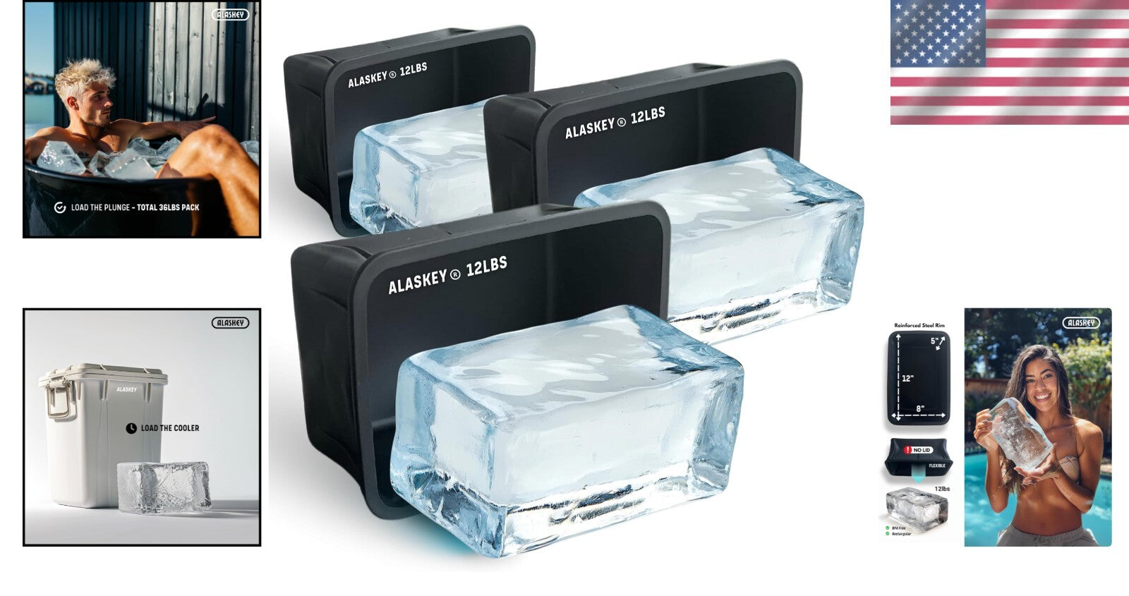 Ice Expert's Choice: Giant 3-Pack Ice Block Mold for Efficient Cooling Solutions