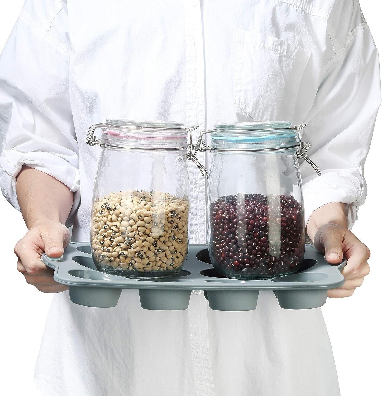 Durable 8-In-1 Silicone Baking Set with Reinforced Cake Pans and Measuring Cups