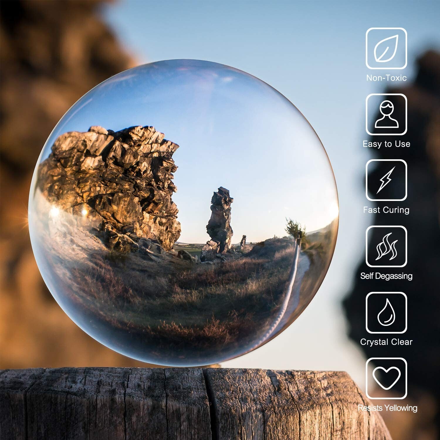 Fast-Curing UV Resin - Non-Toxic 2000g for Jewelry Making & Craft Projects