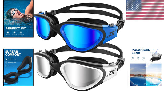 Durable Lightweight Polarized Swim Goggles with Anti-Fog & Ergonomic Design