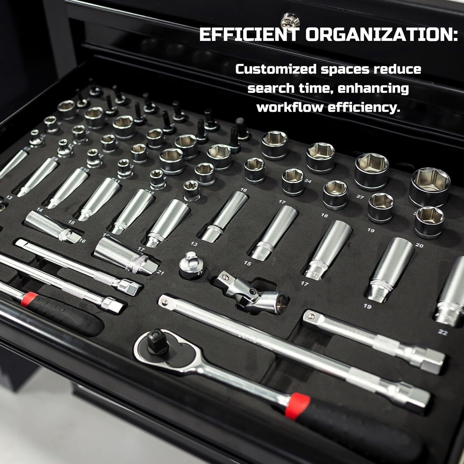 Protective Black Polyethylene Tool Box Foam - 3 Pack, Easy to Cut & Install