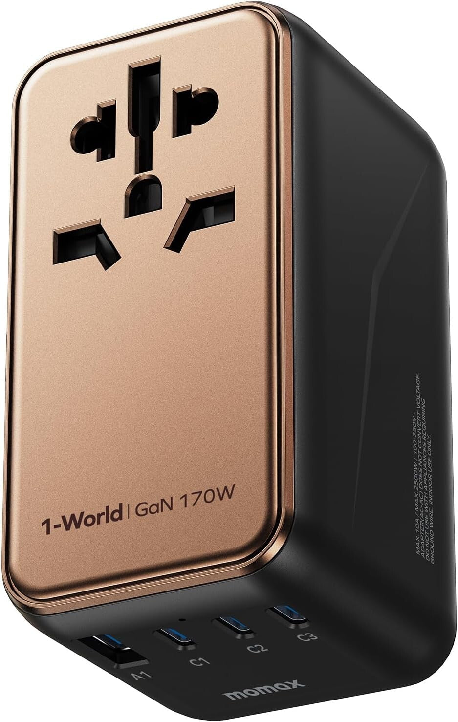 Lightweight GaN Travel Adapter - Universal Compatibility for 200+ Countries