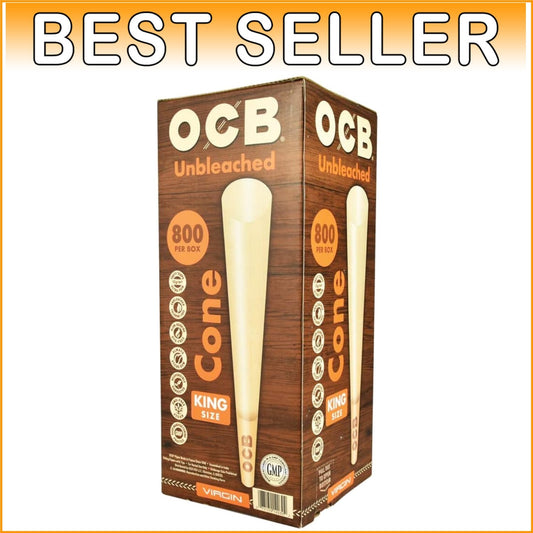 Bulk Virgin Unbleached King Size Pre-Rolled Cones - 800 Ultra-Thin Papers