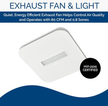 Load image into Gallery viewer, Quiet 80 CFM Ventilation Fan with LED Light and CleanCover - Ideal for Bathrooms