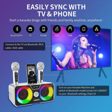 Load image into Gallery viewer, 20W Karaoke Machine for All Ages with Rechargeable Battery &amp; Colorful Lights