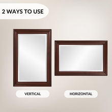 Load image into Gallery viewer, Rectangular Chocolate Brown Mirror - Framed Vanity Beauty for Any Room (24 x 36)