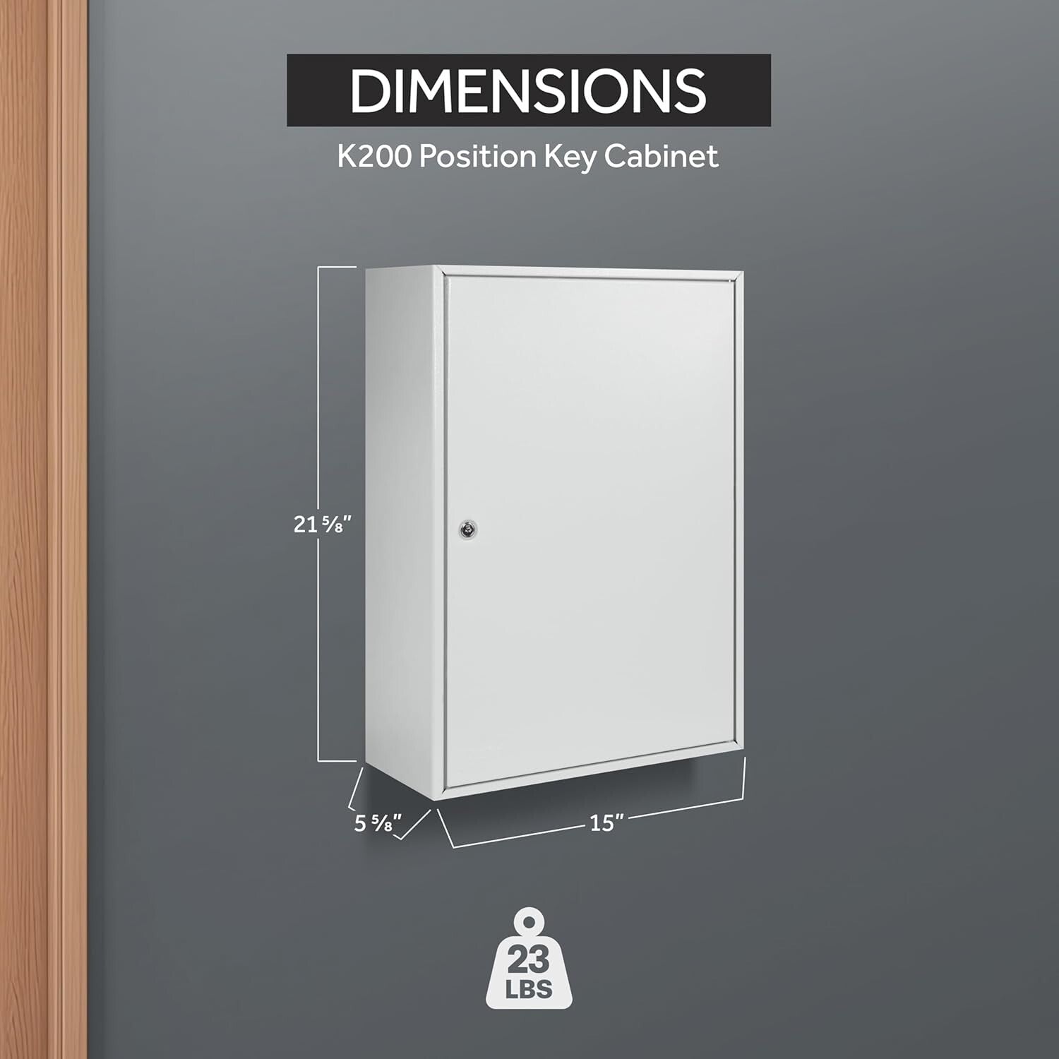 Adjustable Wall-Mount Key Box - 200 Numbered Hooks for Efficient Storage