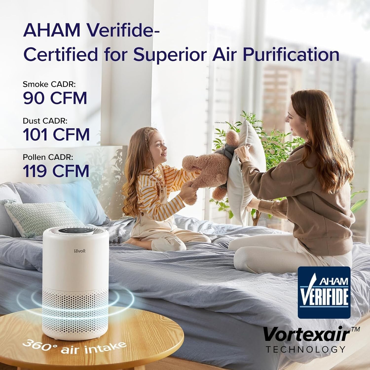 Advanced Air Purifier with Voice Control & Sleep Mode - Stylish White Design