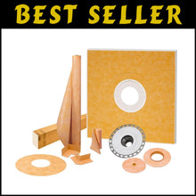 Load image into Gallery viewer, Durable Stainless Steel Kerdi Shower Tray Kit - 48" x 48" Vapor-Tight Solution