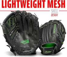 Load image into Gallery viewer, Versatile Lime Softball Glove - 12.5" Lightweight &amp; Adjustable for All Ages