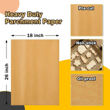 Load image into Gallery viewer, Durable 200Ct Heavy Duty Parchment Paper Sheets, 45gsm for Oven &amp; Microwave