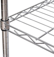 Load image into Gallery viewer, Mobile 4-Tier Chrome Wire Shelving Unit - Perfect for Kitchen and Garage