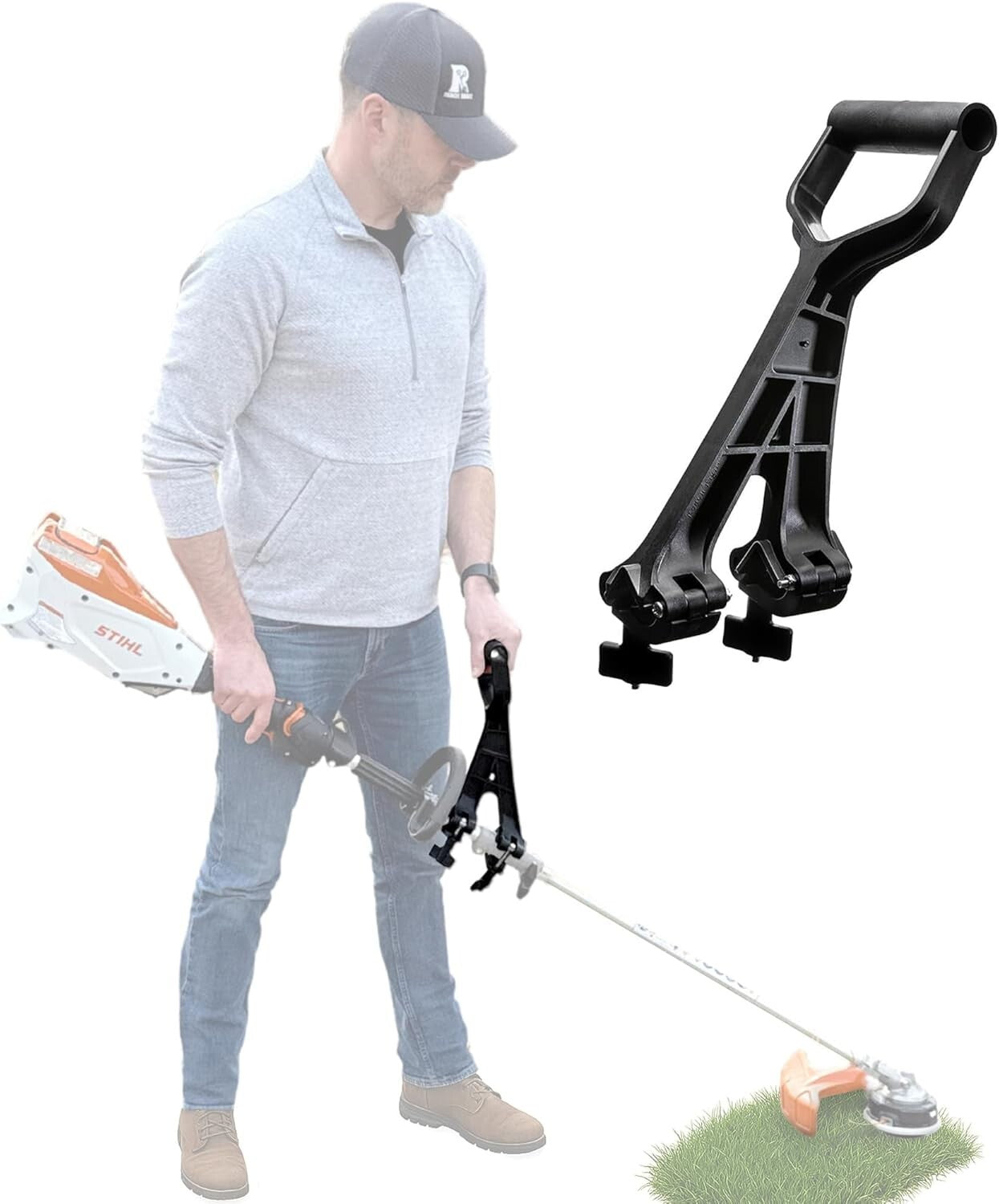 Foldable Back Saver Handle Attachment - Ergonomic Solution for Gardening Tools