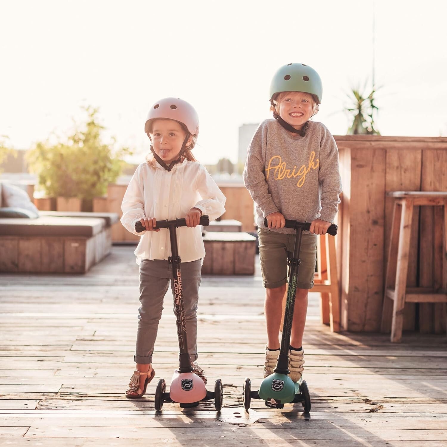 Adjustable Toddler Stand-Up Scooter with Rollover Protection and Stability