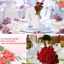 Load image into Gallery viewer, 50 Pcs Realistic Red Silk Roses with Flexible Stems - Ideal for Weddings &amp; Decor