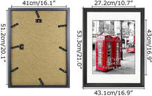 Load image into Gallery viewer, Classic Rectangular Black Frames - Set of 4, Perfect for Home Gallery Displays