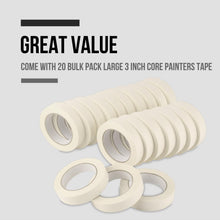 Load image into Gallery viewer, Beige General Purpose Masking Tape - 20 Pack, 1" x 55 Yards for All Projects