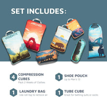 Load image into Gallery viewer, Extra Large 7-Piece Packing Cubes - Ultralight Compression Travel Organizers