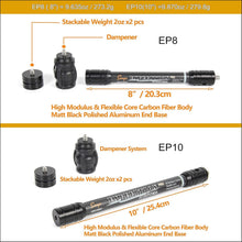 Load image into Gallery viewer, Flexible Core Archery Stabilizer - 8", 10" &amp; Weight Kit for Comfortable Shooting