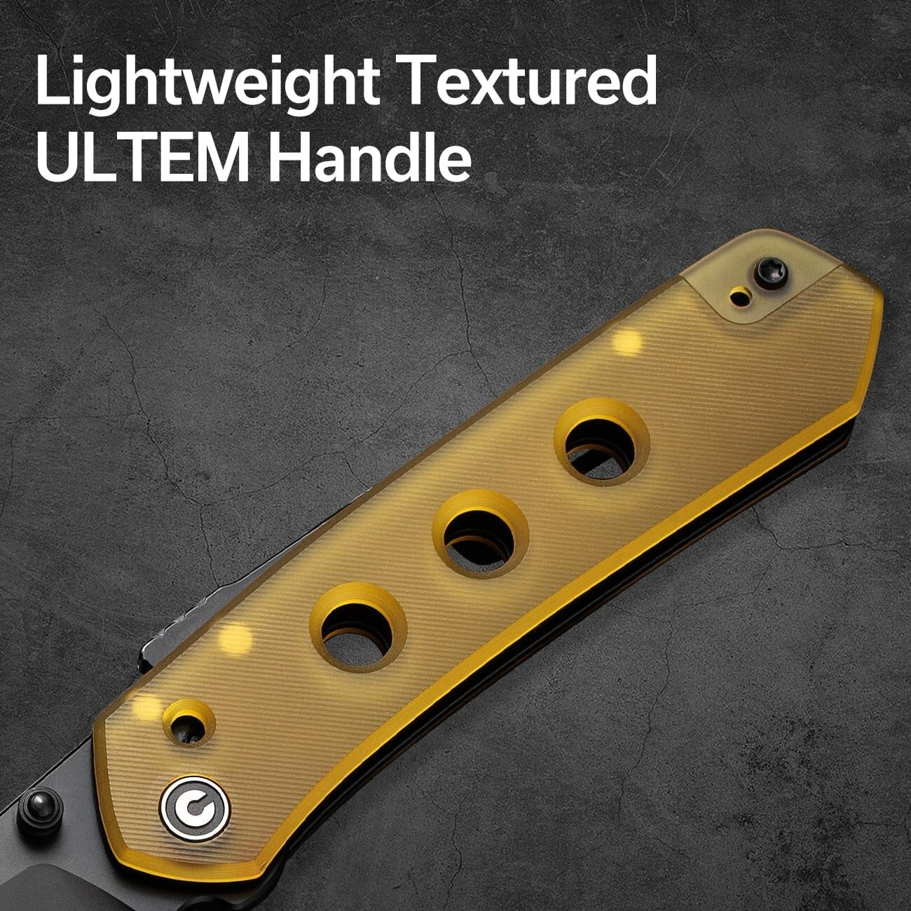 Superlock EDC Pocket Knife with Nitro-V Blade and Lightweight ULTEM Handle