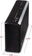 Load image into Gallery viewer, Compact 700VA UPS with Surge Protection &amp; USB Charging - Black Power Supply